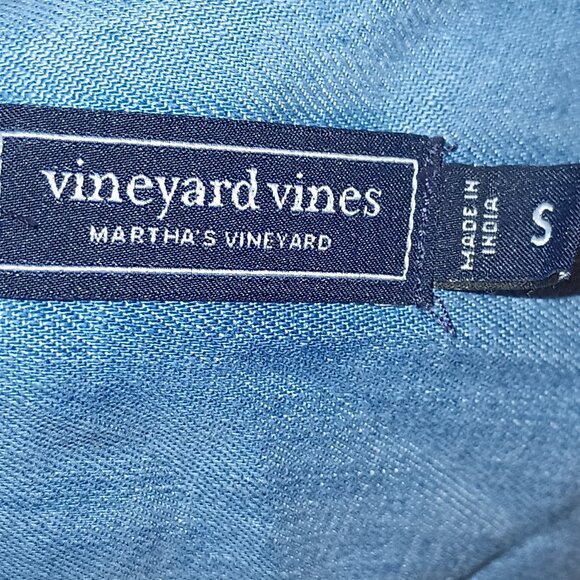 NEW Vineyard Vines Margo Chambray Shirt Dress Blue Mirage Small - Picture 8 of 11